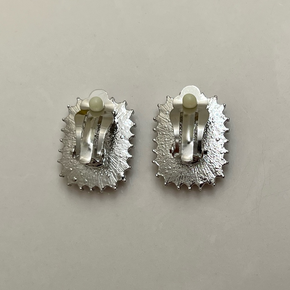 Ruby Red Rhinestone Earrings - image 6